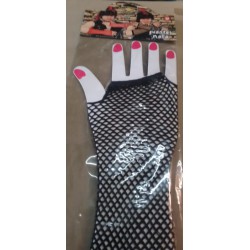 Mitaines longs ajourés noirs