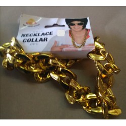 Collier doré grosses mailles