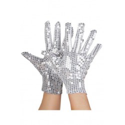 Gants blancs à sequins...