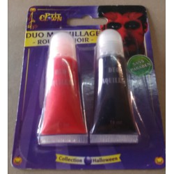 Maquillage rouge et noir