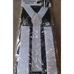 Bretelles de pantalon blanches