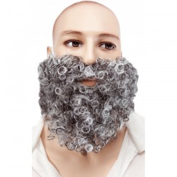 Barbe + moustache bouclées...