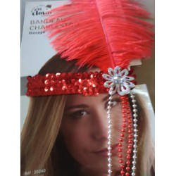 Bandeau Charleston rouge