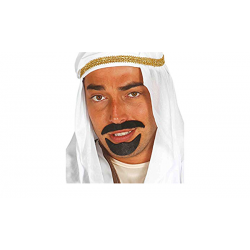 Barbe + moustache noires...