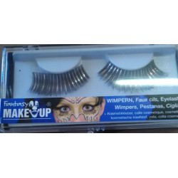 Faux cils longs argentés