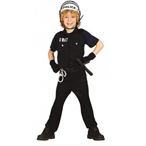 Costume Completo SWAT Bambino Dress Up America – Divisa Polizia Per Halloween E Carnevale