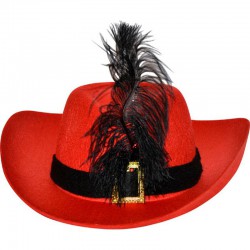 Chapeau mousquetaire rouge...