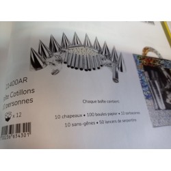 Boite Cotillons Argenté (10...