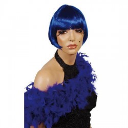 Perruque bleue métal