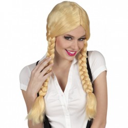 Perruque blonde 2 tresses