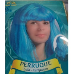 Perruque turquoise