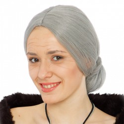 Perruque chignon vieille dame