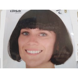 Perruque noire coupe carrée