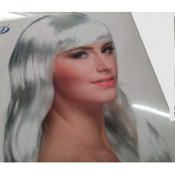 Perruque grise argentée