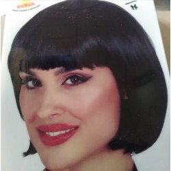 Perruque noire carrée